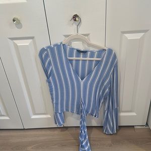 Tie front blouse